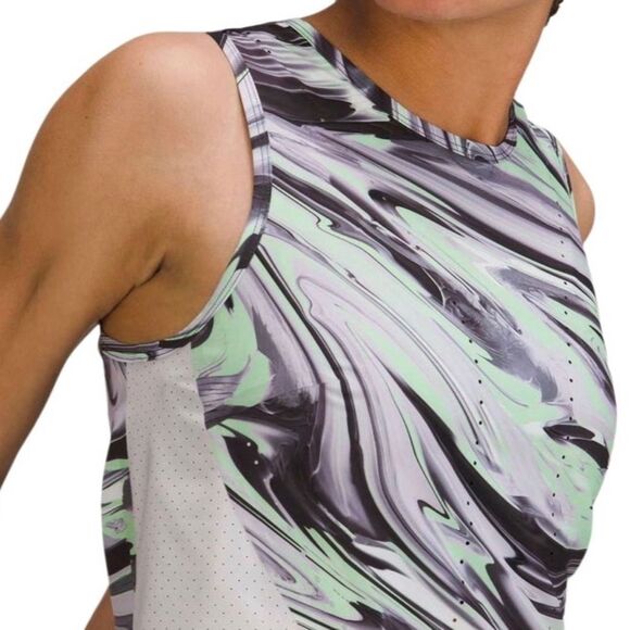 Lululemon Swift Ventilated Running Tank Top Paint Glide Warp Multi - Picture 4 of 10